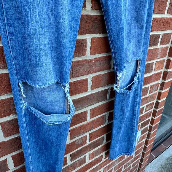 Gap 1969 Jeans Mens 31x32 Skinny Pool Shark Wash Distressed - Picture 5 of 15